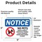 Signmission No Pets Service Animals Allowed, 5 in W x Rectangle, Vinyl Decal OS-2PACK-NS-D-35-L-16172 - alternate 2